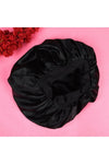 Deko Dekor Black Satin Bonnet, Satin Pillowcase & Hair Tie Set for Curly Hair 4