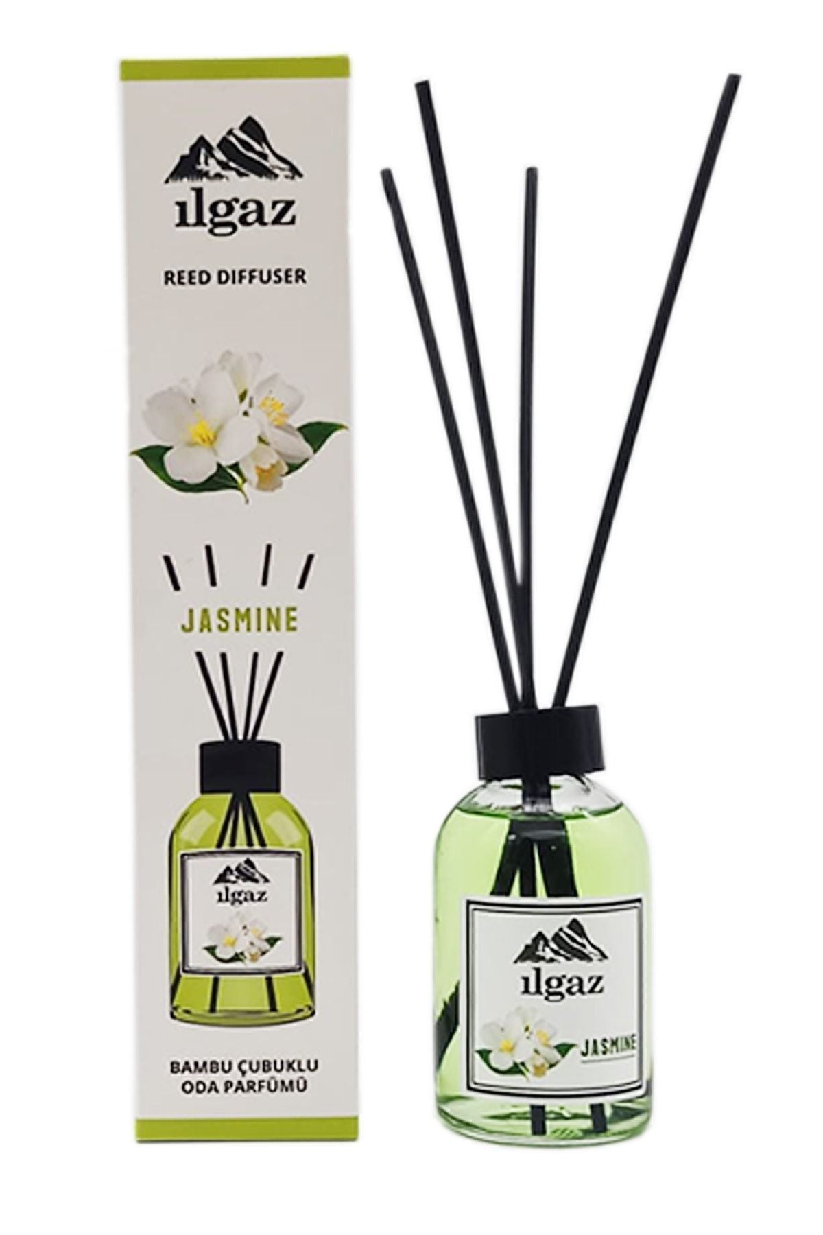 ILGAZ 2x1 Jasmine + Sandal Room Fragrance 110ml Jasmine + Sandal Bamboo Reed Diffuser 2