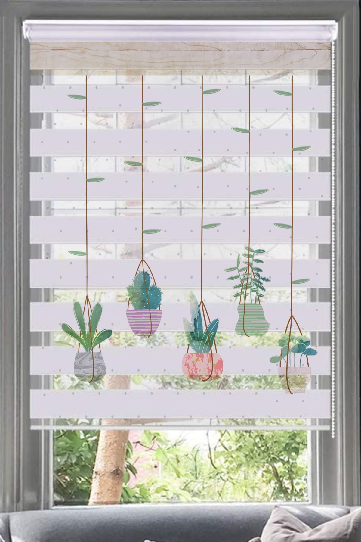 Lotus Cactus Trend Zebra Roller Blind - Living Room - Kitchen - Sitting Room - New Season - Cactus 1