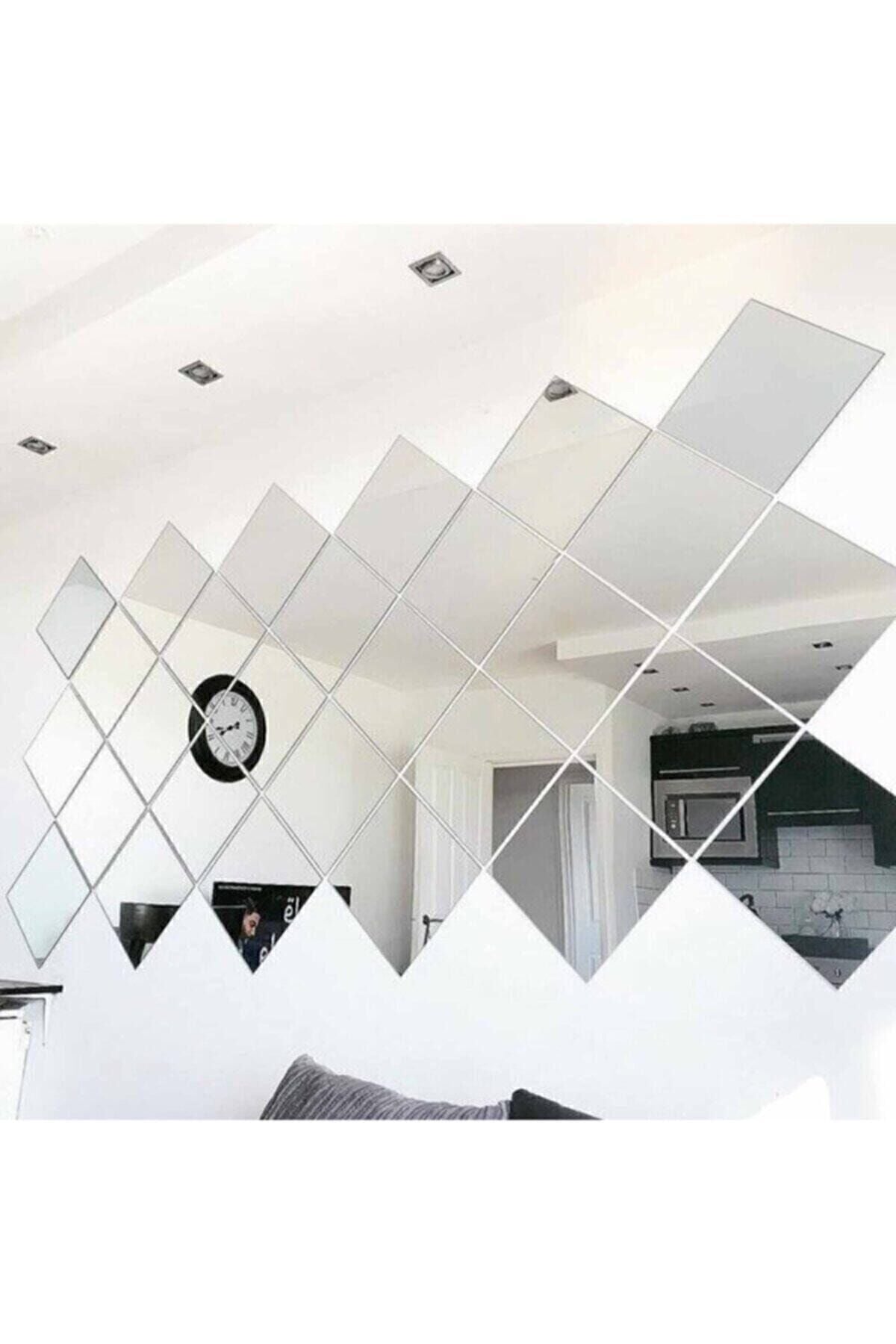 Dekoralife Decorative Plexiglass Mirror (Self-Adhesive) 20x20 4 Pieces 1