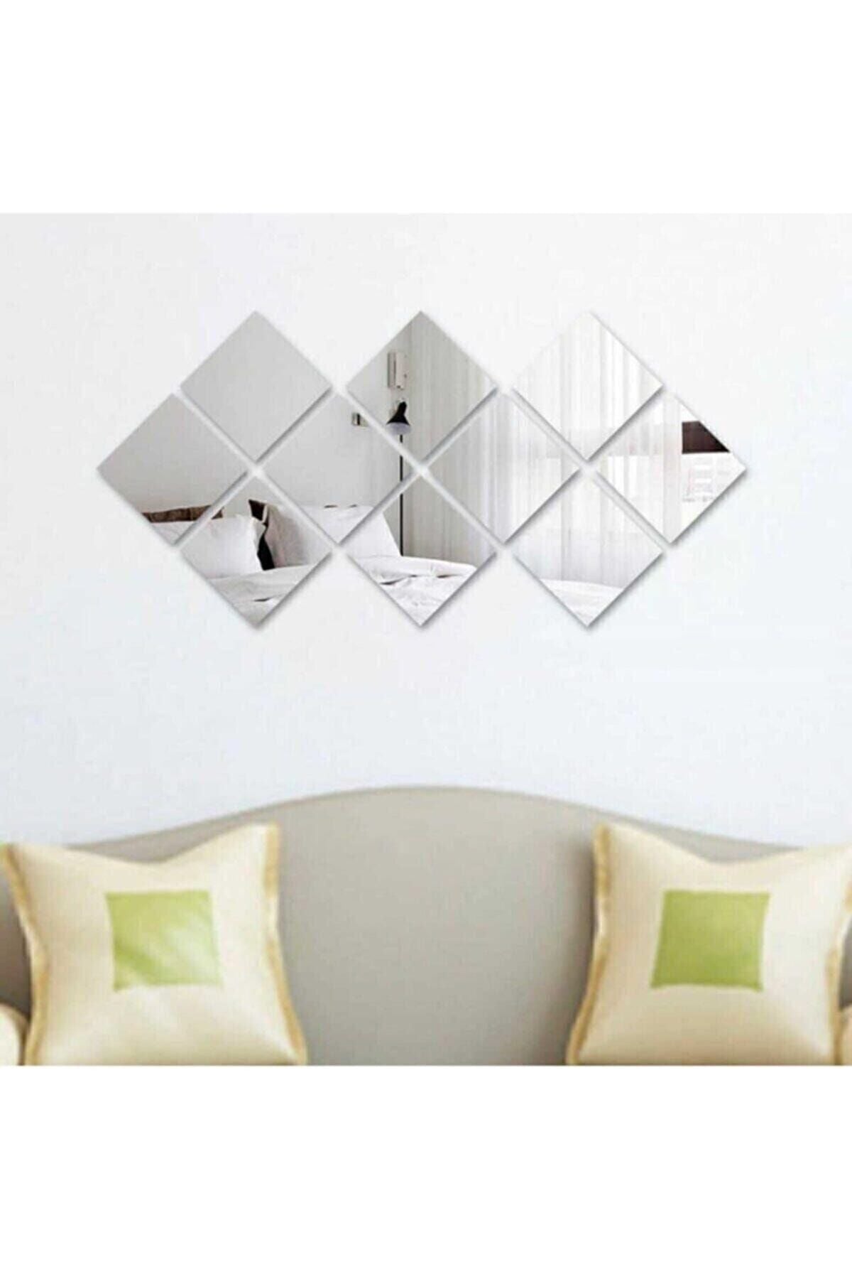 Dekoralife Decorative Plexiglass Mirror (Self-Adhesive) 20x20 4 Pieces 2