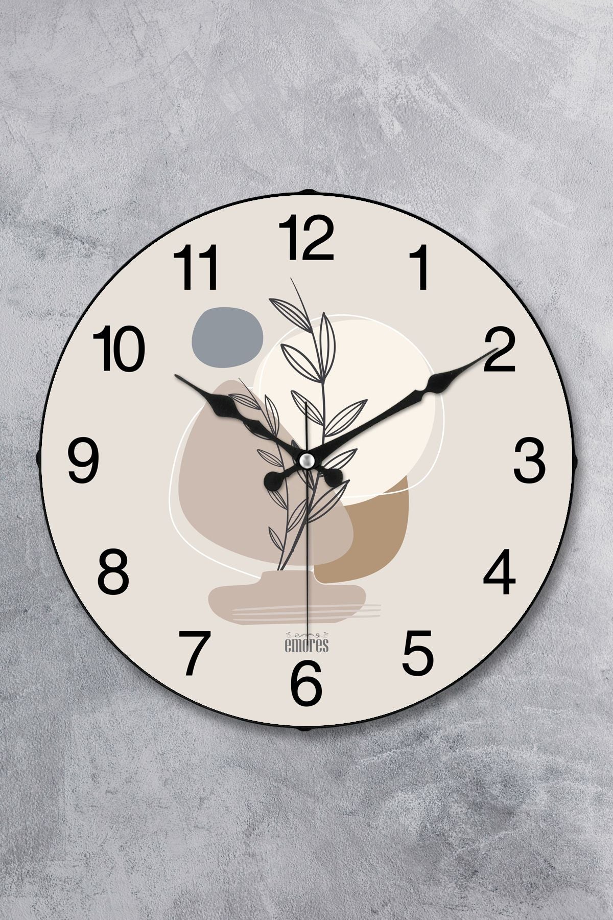 EMORES 36 cm Decorative Real Glass Convex Silent Mechanism Wall Clock 1