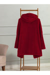 Mulberry Wellsoft Hooded Wearable TV Blanket Unisex Over Size - Red 2