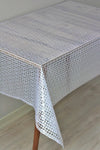 DedeEvTekstil Pvc Transparent Coated Wipeable Tablecloth Woven Straw 2