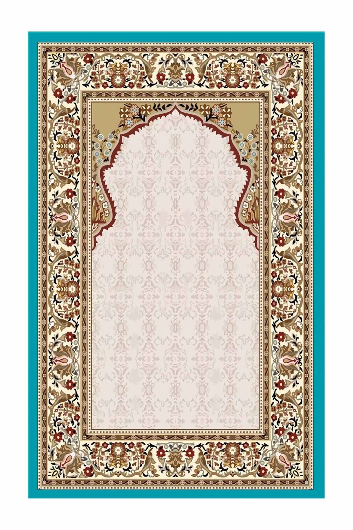 NEVA HOME Digital Printed Washable White Framed Modern Oval Runner and Carpet 2