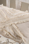 Vivamaison Single Special Design Cream Multi-Tassel Linen Cushion Pillow Case 35x55 Cm 3