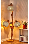 EGE & EGE HOME Egehome Tree Floor Lamp Three-Headed Halikarnas Series Natural Wood Wooden Floor Lamp 1