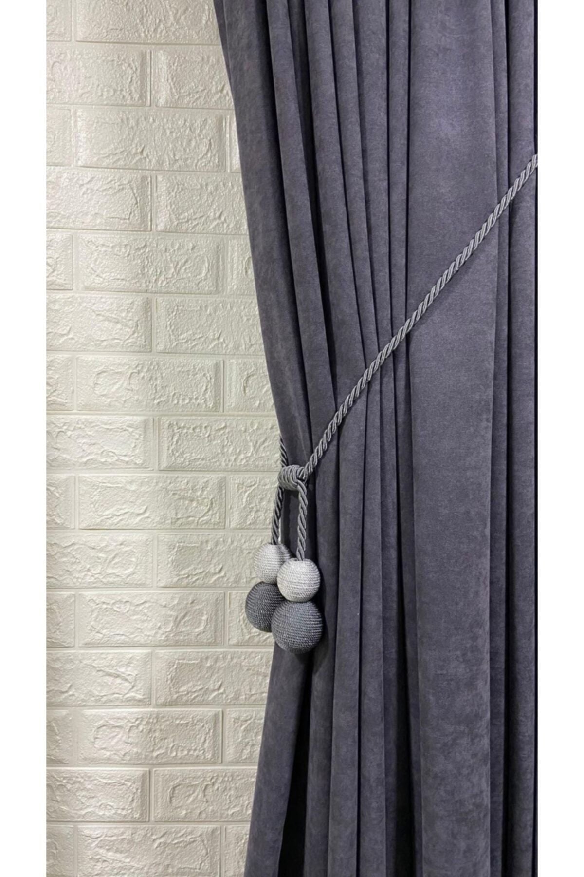 Helezoni Kzy Home Modern Wrap 4 Ball Tieback for Curtain Track, 1 Piece 1