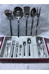 Kardelen Zümrüt 12 Person 65 Piece Spoon Fork Serving Set (Without Knife) 2