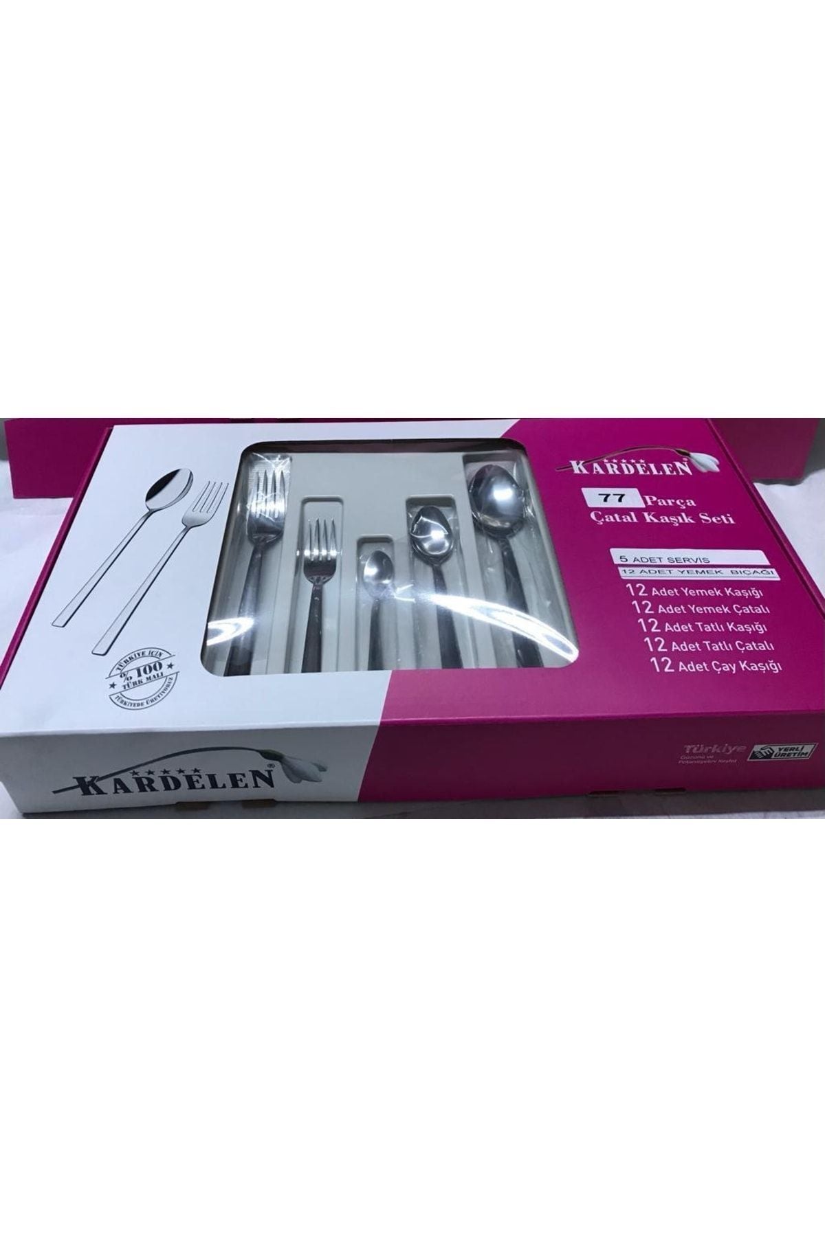 Kardelen Zümrüt 12-Person 77-Piece Cutlery Set 3