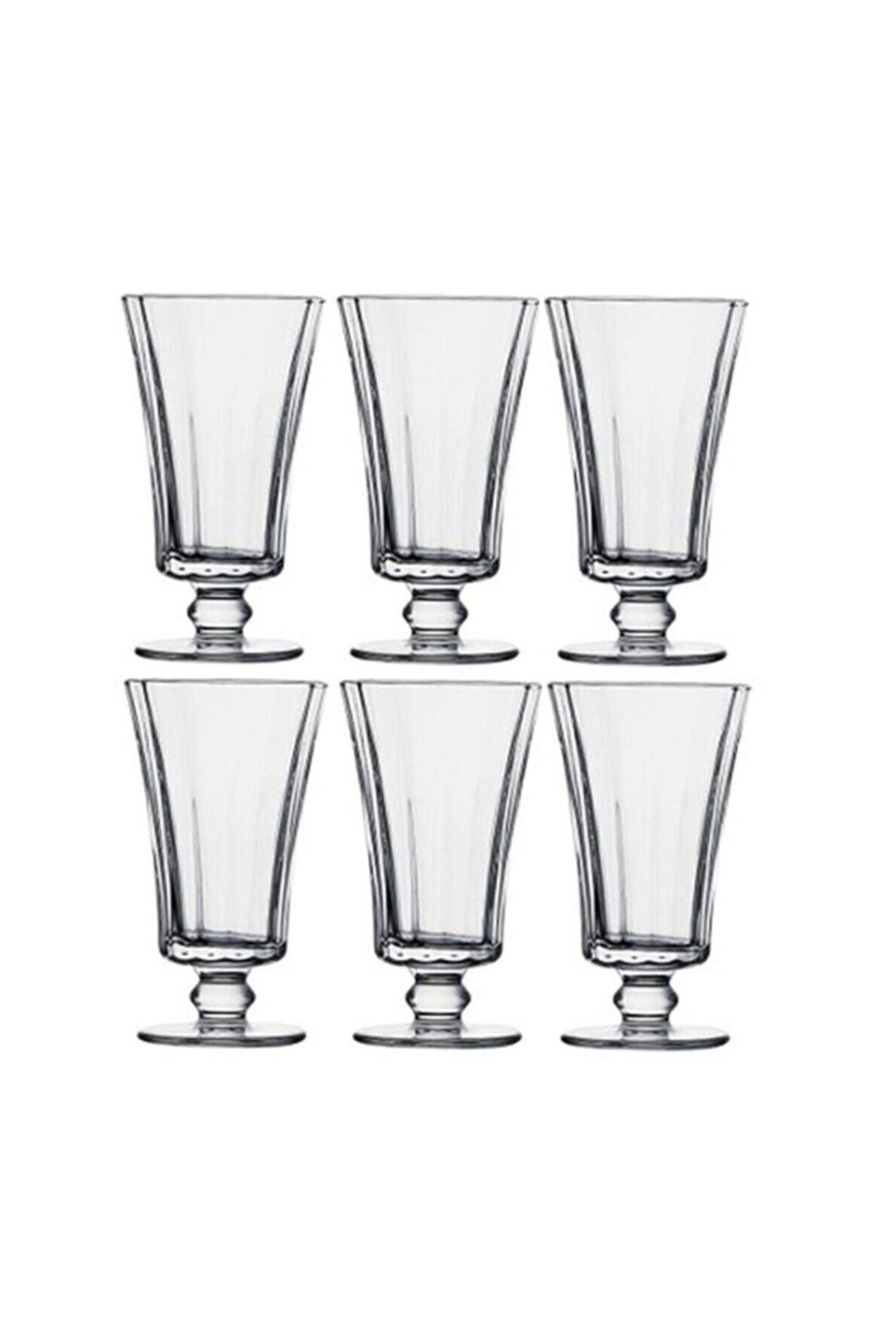 Paşabahçe 440186 Diamond Digestive 6-Piece Footed Water Glass - 130 Cc Fma412033 2