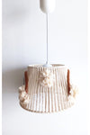 C&A Macrame Yarn Wrapped Rainbow Appliqué Handmade Pom-Pom Baby And Child Room Chandelier (2) 2