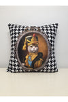 KIRLENT EV Mareşal Cat Houndstooth Pattern Pillow Cover 1