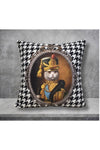 KIRLENT EV Mareşal Cat Houndstooth Pattern Pillow Cover 2