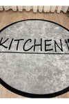 Brillant Latex Leather Base Round Kitchen Rug 3