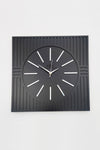 aSSe Tasarım Square Line Patterned Silver Plexiglass Decorative Black & Silver Wall Clock 2