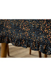 English Home Florals Polycotton Ruffled Tablecloth 150x220 Cm Navy Blue 3