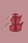 Neva N3176 Pitaya Havana Enamel Teapot Set 3