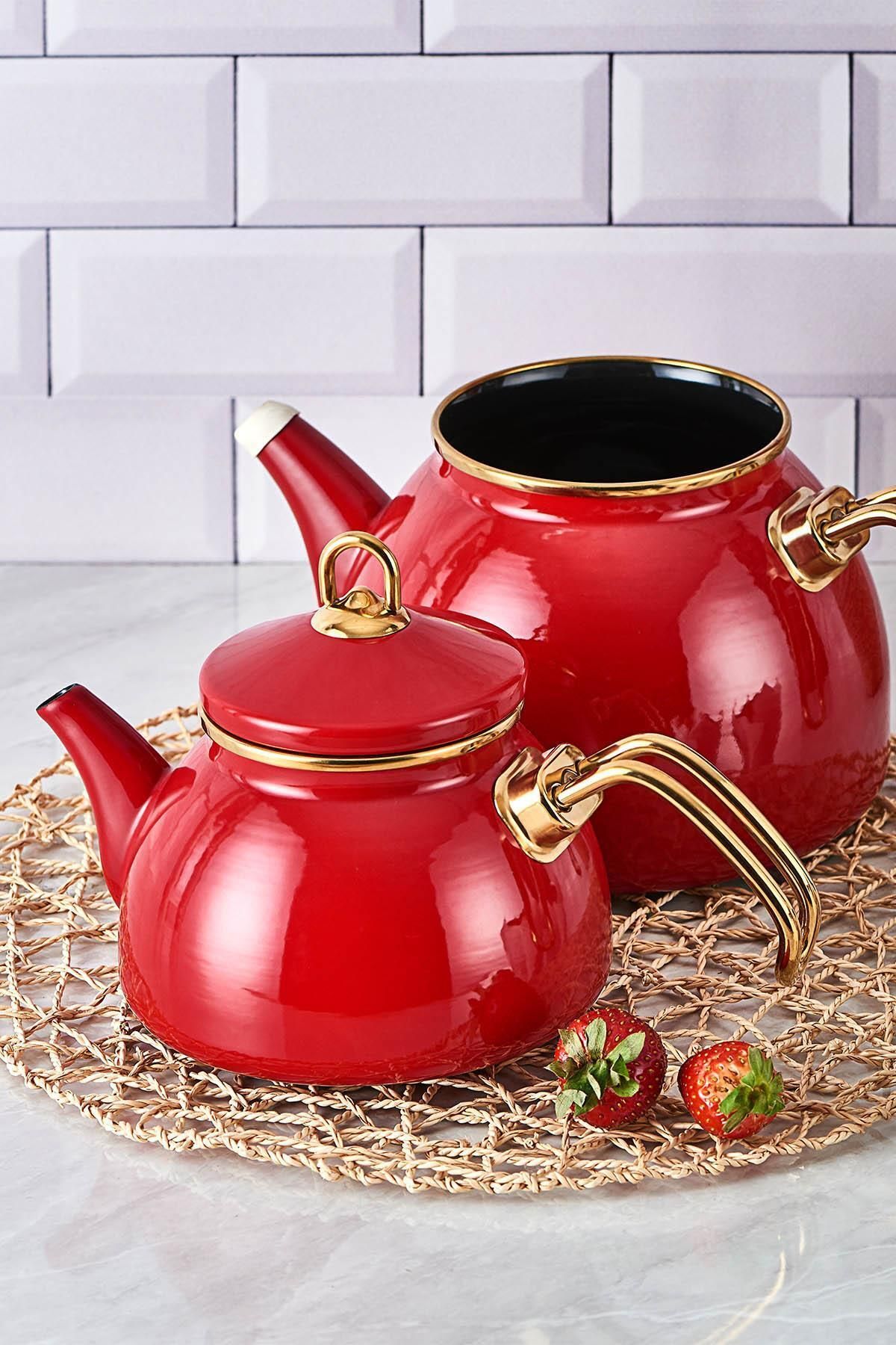 Neva N3176 Pitaya Havana Enamel Teapot Set 5