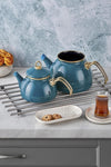 Neva N3170 Menthol Havana Enamel Teapot Set 4