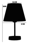 Vivido Abajur White Modern Bedroom Lamp with Black Stand Table Lamp 2