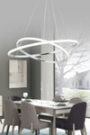 Dekorluna Bernardo 45x35 Large Circle Chrome Modern Pendant White Light LED Chandelier 1