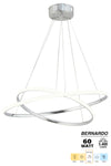 Dekorluna Bernardo 45x35 Large Circle Chrome Modern Pendant White Light LED Chandelier 2