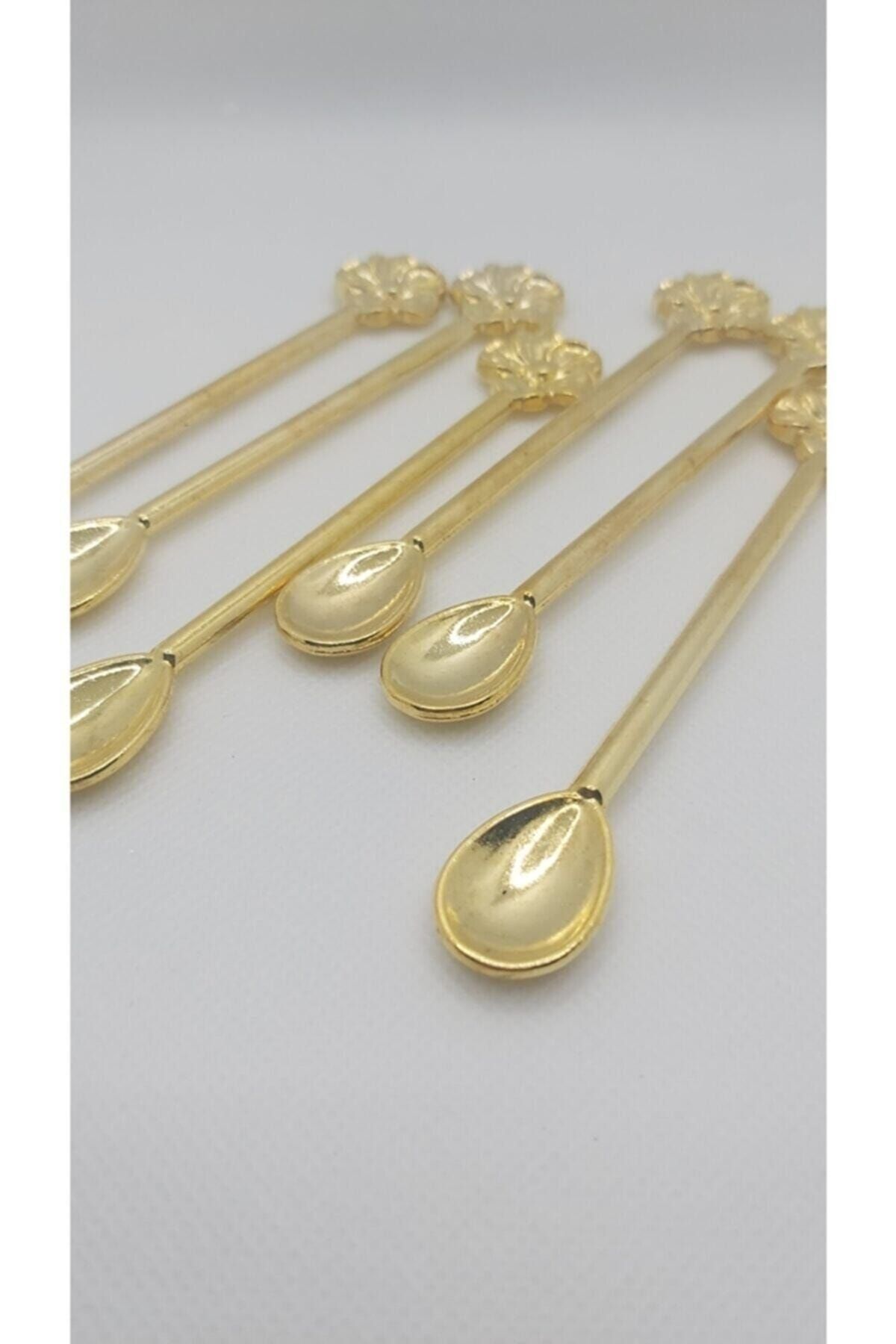 Evim Şahane 12 Piece Gold Japanese Rose Tea Spoon Set Coffee And Breakfast Gift Kitchen Utensil 6