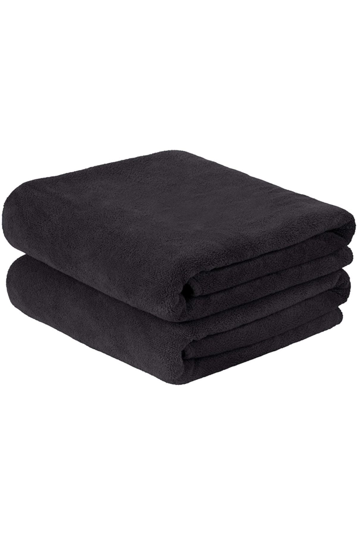 AYHANHOME Black 2-Piece Sports Towel Stain-Resistant Hairdresser Barber Towel 50x90 Cm 1