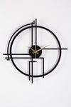 Gowpenart Querencia Metal Black Wall Clock 1.5mm Thickness 60x60 cm 1