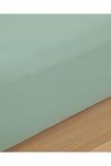 English Home Plain Cotton Single Fitted Sheet Sage Green 2