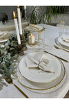 Decamor Home Gold Glitter Cream Tablecloth 2