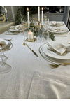 Decamor Home Gold Glitter Cream Tablecloth 4