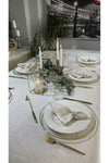 Decamor Home Gold Glitter Cream Tablecloth 8