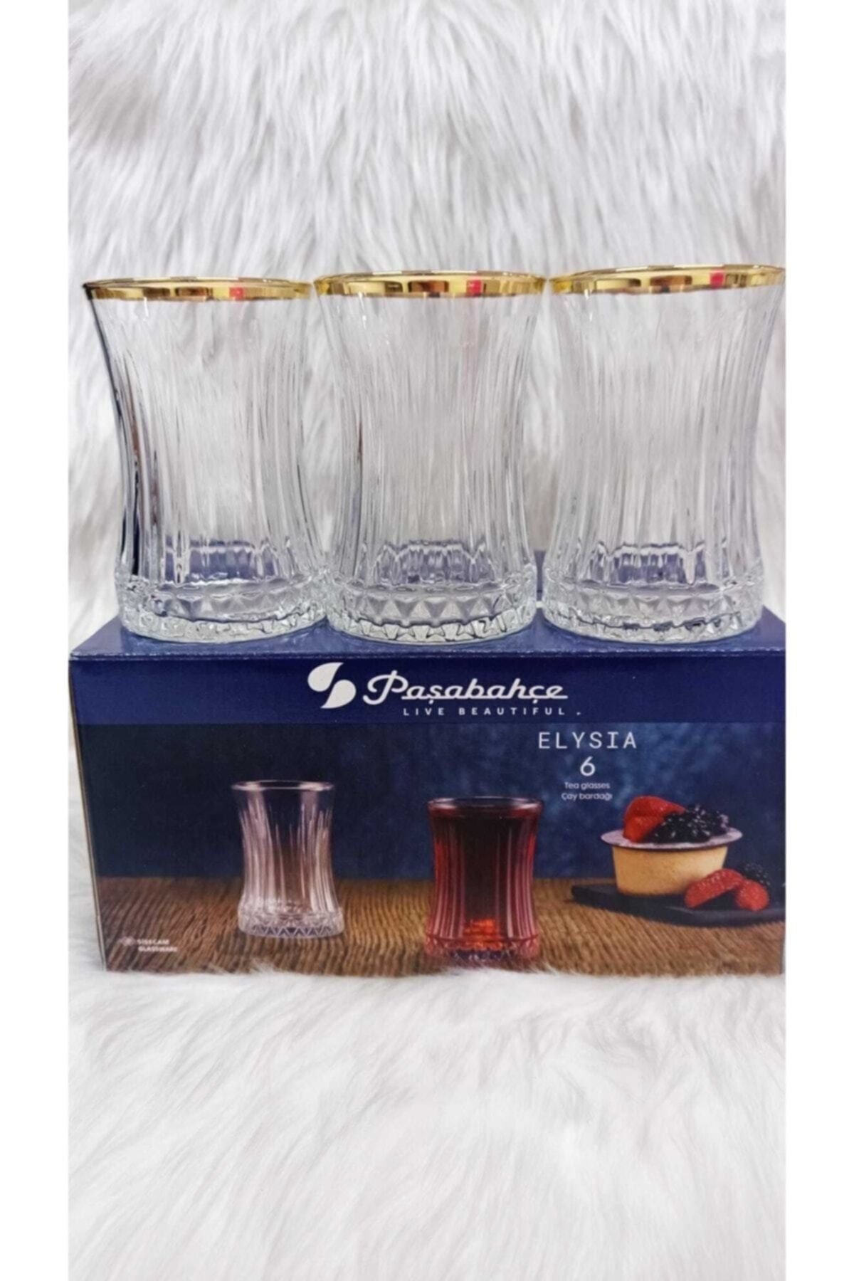 Paşabahçe 42901 Elysia Gilded 6-Piece Tea Glass Set 5