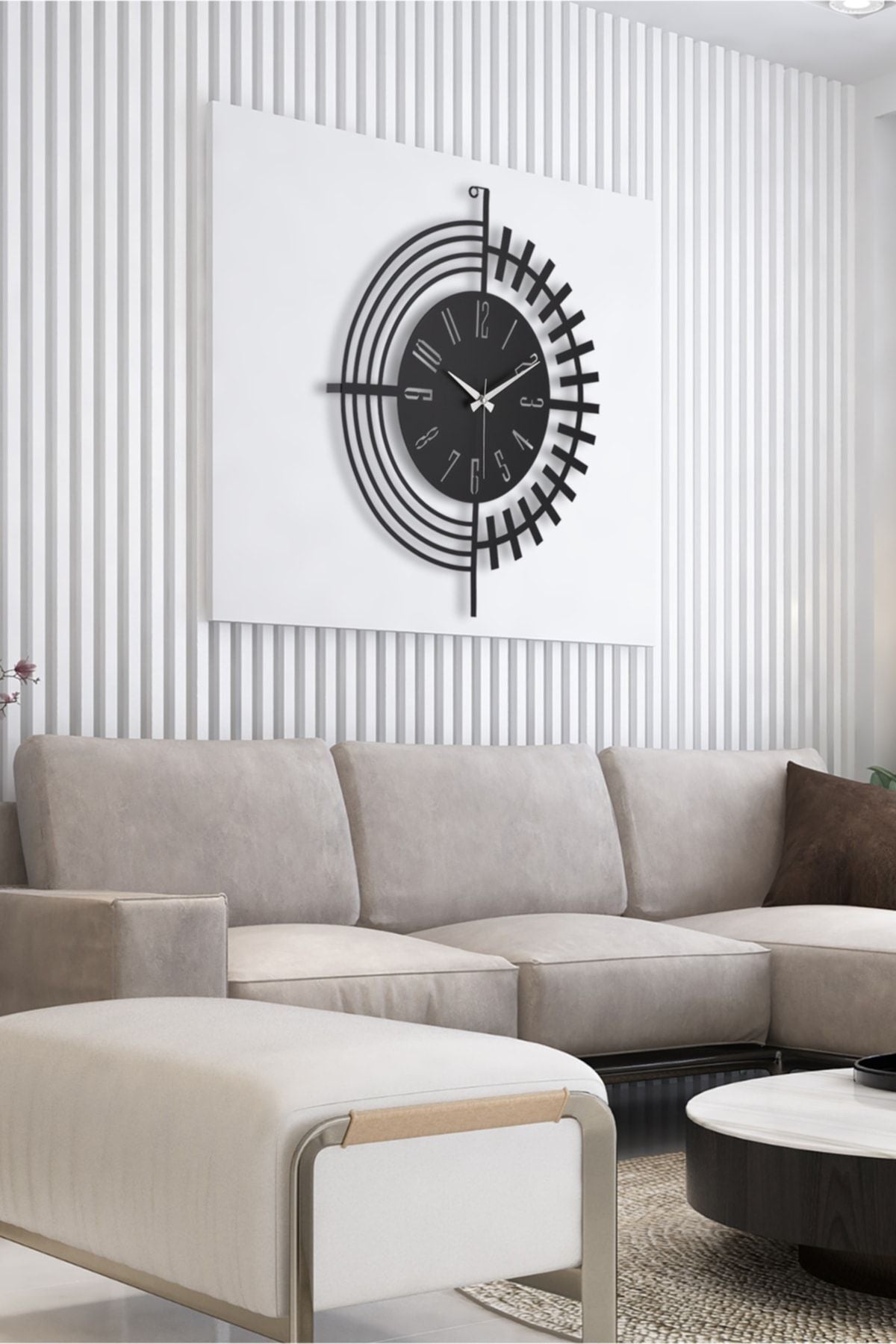 Muyika Design Muyika Dubai New Collection Decorative Metal Black Wall Clock 41x41cm Silent Mechanism Mds-41 3