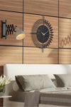 Muyika Design Muyika Dubai New Collection Decorative Metal Black Wall Clock 41x41cm Silent Mechanism Mds-41 4