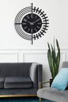 Muyika Design Muyika Dubai Metal Black Wall Clock 50x50cm Silent Mechanism Mds-50 3