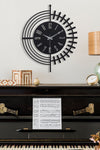 Muyika Design Muyika Dubai Metal Black Wall Clock 50x50cm Silent Mechanism Mds-50 6