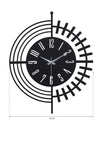 Muyika Design Muyika Dubai Metal Black Wall Clock 50x50cm Silent Mechanism Mds-50 7