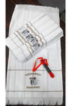 Yörük Tuhafiye Wedding Towel Car Towel Convoy Towel, Satin Ribbon Gifted, 12 Towels Packaged, Heart Patterned 2