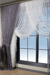 Beythome Gray Mosaic Lace Tulle Curtain 2 Panels 3