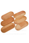 Kozawoodart Wooden Oval Snack Serving Set 6 Pieces 2