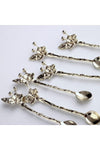 MELHOME Japon Gülü 6 Person Tea Spoon Silver Spoon 1