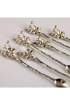 MELHOME Japon Gülü 6 Person Tea Spoon Silver Spoon 3