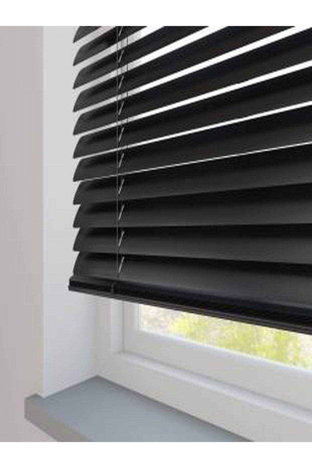 TechstorPerde Black Aluminum Venetian Blinds 1