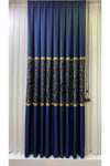 Fon Dünyası Pano Curtain Panel Navy Gold (Single Panel) 1