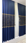 Fon Dünyası Pano Curtain Panel Navy Gold (Single Panel) 6