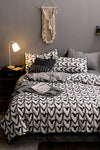 IQON Fitted Sheet Duvet Cover Set Double Love Heart Grey 2