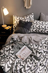 IQON Fitted Sheet Duvet Cover Set Double Love Heart Grey 5